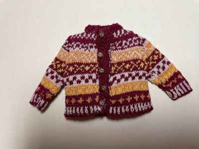 Fair Isle knitting cardigan