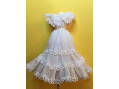 White frilled lacy dress