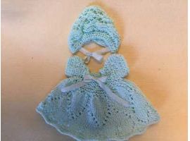 Lace knitted dress for litte girl