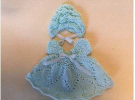 Robe pour fillette 6 cm-tricot dentelle