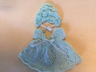Lace knitted dress for litte girl